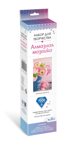 Алмазное панно на подвесе. Розовая нежность. 30*50. Арт.07707