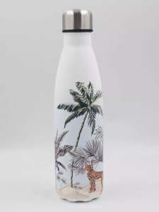 Вакуумная бутылка из нержавеющей стали. Зебра 0,5л