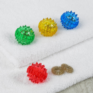 Массажер пластик универс Шарик с 2 кольцами  МИКС 1310891