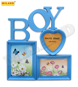 Фоторамка-коллаж (3 фото) Мальчик, синяя ФР-9633