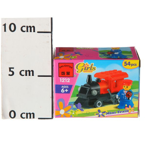 Констр.ENLIGHTEN пласт. разобр. BOX 9,5х7х4,5см, 54 дет., мини поезд, арт.1212.
