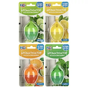 NEW GALAXY Ароматизатор для холодильника, 4 аромата (лимон, мята, огурец, цитрус) (10702070/270821/0