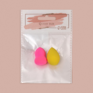 Набор спонжей д/макияжа 2шт с увел Мини Капля Амфора 3*2см МИКС  пакет QF 2829752 (10702070/200522/3