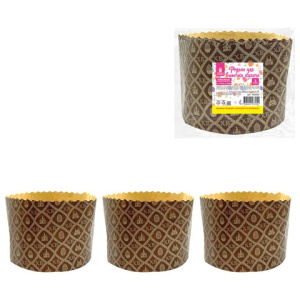 Форма бумажная для выпечки пасхального кулича /ХВ/, КОМПЛЕКТ 3 шт., 11х8,5 см, ЗОЛОТАЯ СКАЗКА, 59266