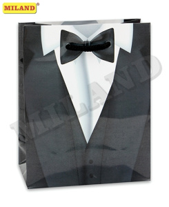Пакет подарочный с глянцевой ламинацией 32,4х44,5х10,2 см (XL) Смокинг, 157 г ПП-9152