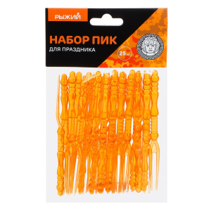 Рыжий Набор пик, 25шт, 110 мм, пластик (10702070/020322/3081568, Китай)