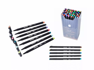 Набор линеров MERO, 0.4 мм, круглый корпус, 48 цветов, ПВХ-упаковка без подвеса