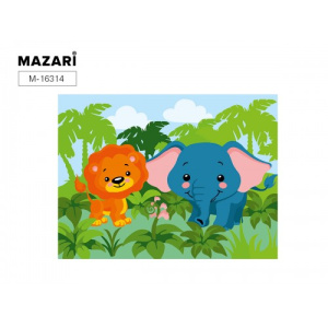 Картина для раскрашивания по номерам на картоне ДРУЗЬЯ, 30х40 см, 1 дизайн, картонная упаковка