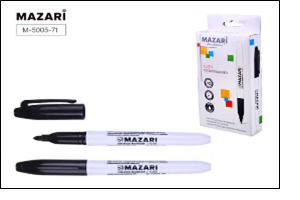 Маркер перманентный FARO, ЧЁРНЫЙ, пулевидный наконечник, ширина линии письма 2мм, картонная упаковка