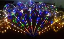 Светящийся воздушный шар на палочке, цена указана за 1 шт, продаются комплектом 20 шт