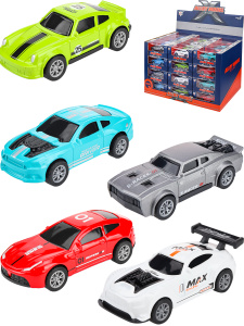 Машинка инерционная металлическая 7,5х3,2х2,5 см, микс, в шоубоксе, кратно 48 ( Арт. 2344311)