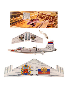 Запускалка-самолет (35х32 см) пенопластовый с USB, в коробке. Арт. AN01652