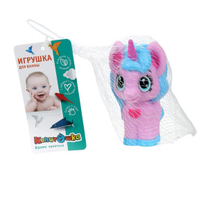 Игрушка пластизоль для ванны единорог, в сетке КАПИТОШКА в кор.2*144шт