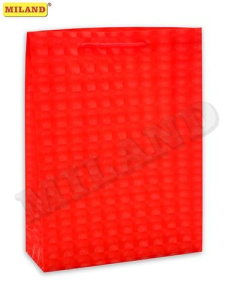 Пакет из твёрдого пластика, голографический /Красные блики/ ПП-2631