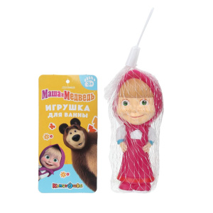 Игрушка пластизоль для ванны Маша и Медведь в сетке КАПИТОШКА в кор.100шт
