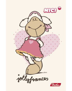 Блокнот 48л А7ф 65х100мм 3-х цв. блок клетка на клею серия -Милые овечки- (NICI)