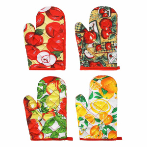 Прихватка-варежка, 100% полиэстер, 17х25см, 4 дизайна (10702070/030223/3052173, Китайская Народная Р