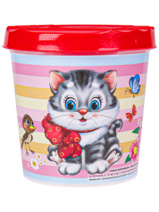 Стакан-непроливайка, одинарный МИЛЫЙ КОТЕНОК (С-4703) кратно 10