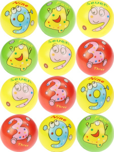 Мяч мягкий ППУ /Веселые цифры/(6,3см,) ( Арт. ММ-6119) кратно 12