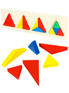 Деревянная игрушка. Дроби. /Треугольники/ (27х7,5см) (в слюде) (Арт. AN02259)