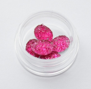 Стразы овал розов 8х10 мм (5шт)