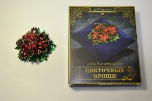 Набор для тв-ва Плетение из пайеток и бисера Брошь Азалия