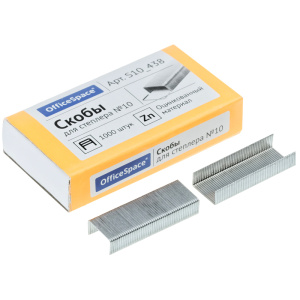 Скобы для степлера №10, оцинкованные, 1000 шт. S10_438 (10702070/280125/5039287/1, Китайская Народна