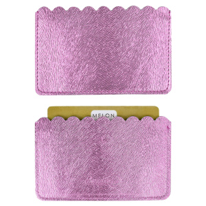 Чехол д/пласт. карт арт.48399/100 ДИСКО РОЗОВЫЙ (60х105 мм, блинтовое тиснение, 2 отделения, обстроч