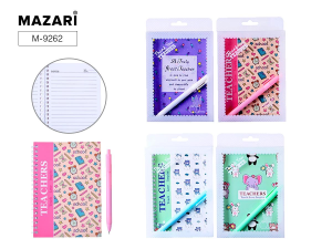 Набор подарочный, в комплекте: блокнот 12х17 см, с линованным внутренним блоком (37 листов, плотност