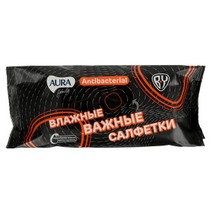 BY Салфетки влажные AURA Family антибактериальные, 15шт, арт.29029