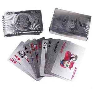 Карты игральные Блеск (54 шт), серебряные ИН-5916