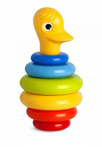 Пирамида-мини /Утёнок/ с кольцами, 19 см (в сетке, 8 дет.)