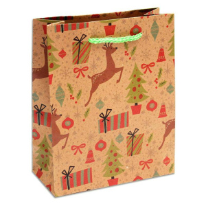 Пакет подарочный Новогодняя сказка (S KRAFT) 12 шт НС-0216