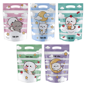 Набор подарочных пакетов 15*22 см, зип-лок, MESHU /Cloud cat/, 35шт. MS_66870 (10702070/020925/53065