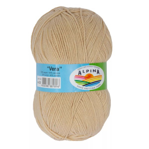 Пряжа ALPINA /VERA/   55% акрил, 45% хлопок     100 г  280 м ± 15 м №30 бежевый (10702070/190221/004