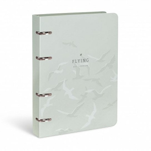 Тетрадь со см.блоком 120 л. А5 кл. на кольцах LOREX FLYING BIRDS мел. карт. да, soft touch