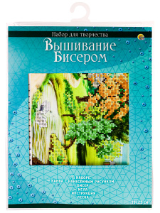 Н-р для вышив. бисером 19x25 см (частичн.заполн.,канва с рис) Зленый солнечный луг (Арт. AS032)