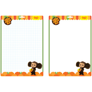 Доска для рисования с маркером двухсторонняя Мульти-Пульти /Чебурашка/, 24*34см ЧБ_53264 (10702070/0