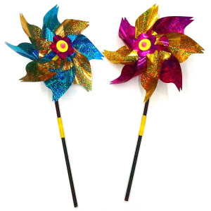 ВЕРТУШКА ЦВЕТОК ДИАМ. 23СМ, ОБЪЕМ., ГОЛОГРАМ., ЦВЕТ В АССОРТ. В ПАК. в кор.300шт