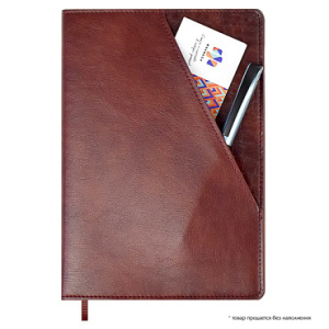 Ежедневник недатированный  ESCALADA А5, 160 л., арт. 61079/ 15 ФЛОТТЕР КОРИЧНЕВЫЙ (кожзам:  146х211 