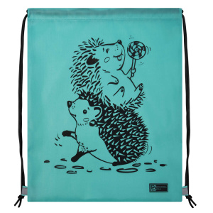 Мешок для сменной обуви арт.54281/ 50 ЕЖИ (34х42 см, полиэстер, шелкография в одну краску, 1 отделен