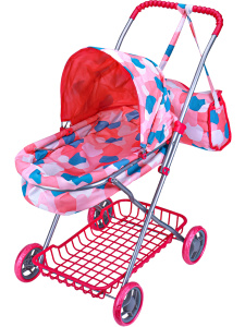 Коляска для кукол (54х36х61,5см) со складной люлькой и сумкой (арт. 9325C)