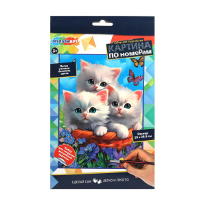 Холст на картоне холст по номерам 28,5*20 см МУЛЬТИ АРТ в кор.48шт