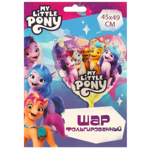 Фольгированный шар-сердце Мой маленький Пони ЧУДО ПРАЗДНИК в кор.100*5шт