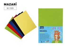 Набор цветной бумаги 5 цв., 5 л, самоклеящаяся, бархатная, 210х293 мм, ОПП-упаковка