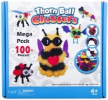 Конструктор--репейник, 100 деталей, в коробке с окошком.