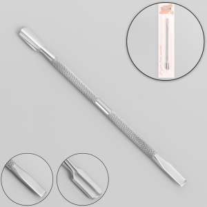 Шабер 2-х стор лопатка прям, лопатка вогнут 13(±0,5)см серебр блистер QF 1498379 (10702070/200422/31