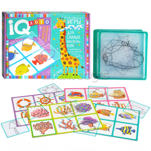 Пластиковое лото для малышей (нов) 3+ Морские приключения. Подбираем контуры