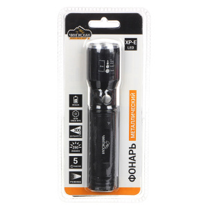 ЧИНГИСХАН Фонарь металлический XP-E LED, 3xAAA, алюминий, 15,5x3 см (10702070/160222/3063509, Китайс