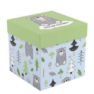 Коробка складная подарочная MESHU /Cute bear/, (15*15*15см) MS_62563 (10131010/231024/3230077/2, Кит